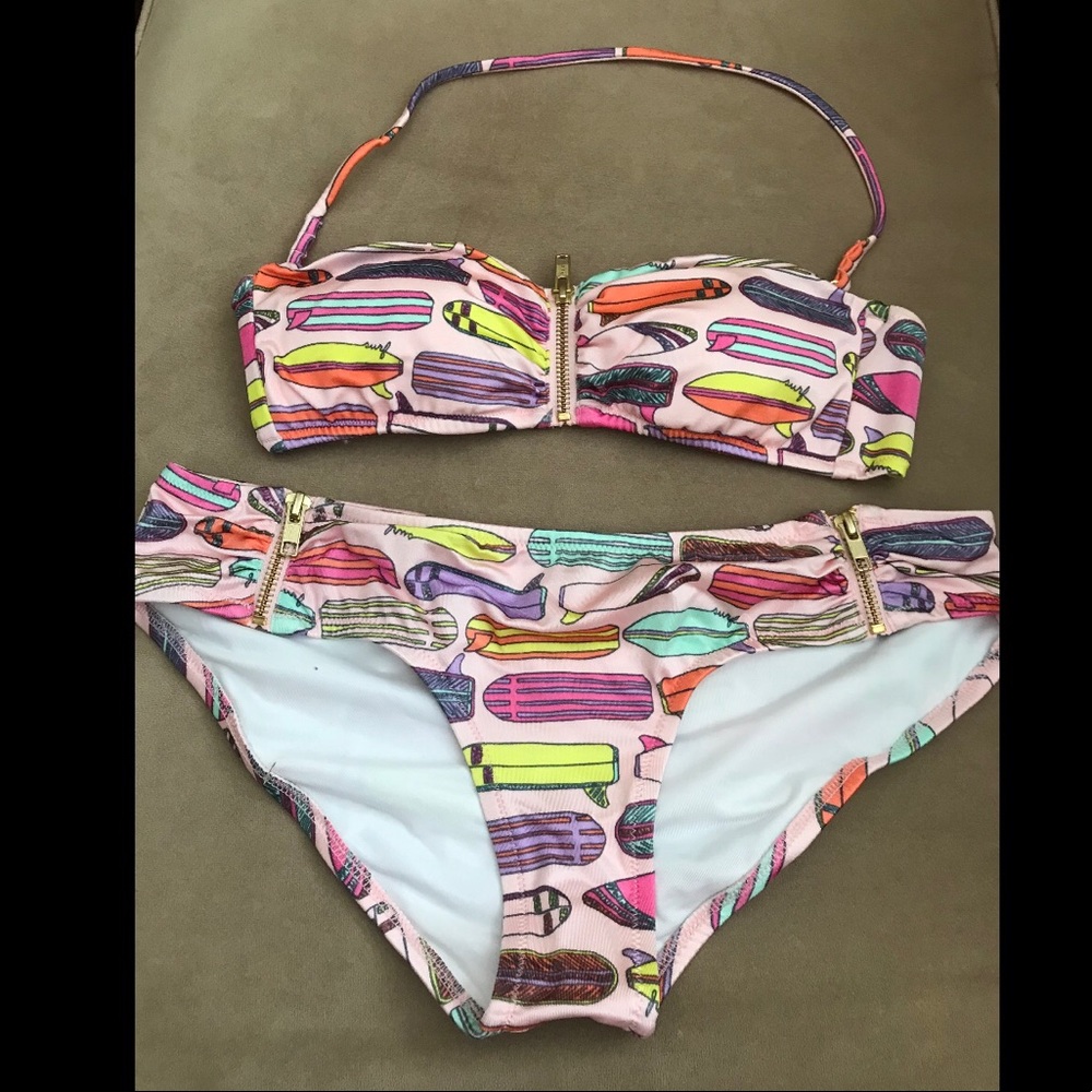 Victoria’s Secret Surf board bandeau swimsuit